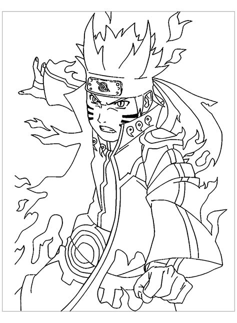 coloriage naruto shippuden|Naruto Coloring Pages (Free PDF Printables)